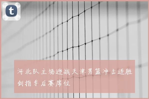 河北队主场迎战天津男篮冲击连胜剑指季后赛席位